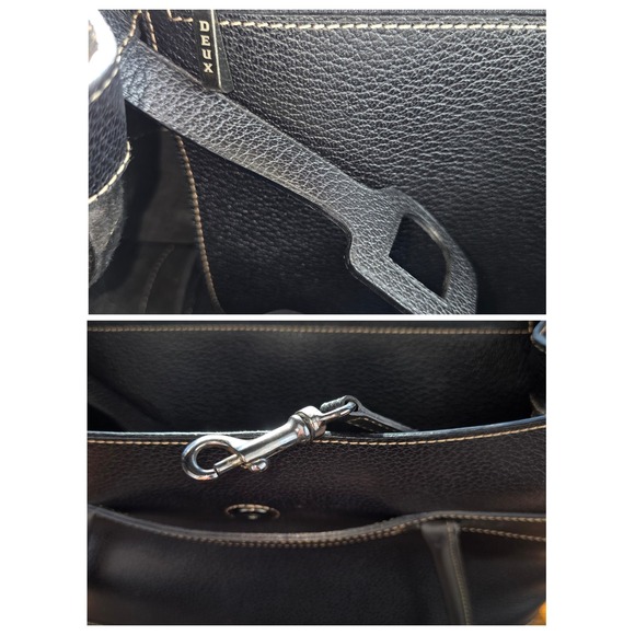 Delvaux Deux Vintage Black Grained Leather Satchel with COA - Picture 3 of 12